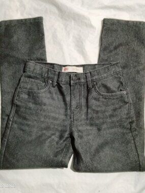 Levi's 511 Slim Boys Jeans Size 14 Regular Gray Black Denim W27 x L29